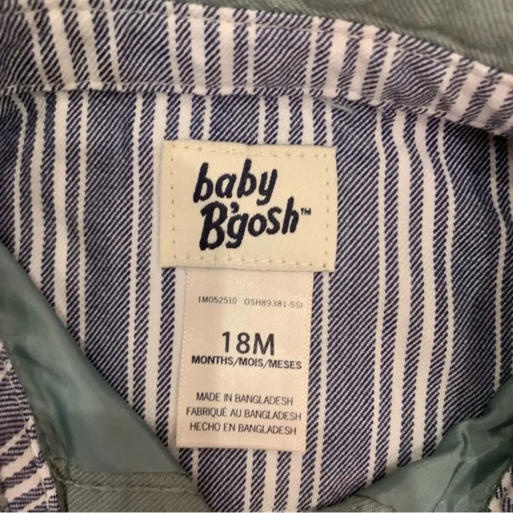 Baby b’Gosh Sage Green Button Down Light Jacket